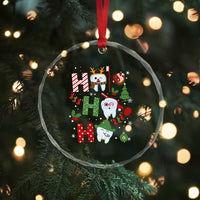 Xmas Dentist Crystal Glass Ornament Ho Ho Ho Tooth Dental TS09