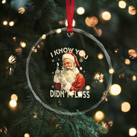 Xmas Dentist Crystal Glass Ornament I Know You Didn't Floss Dental Santa TS09