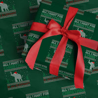 Xmas Elephant Wrapping Paper Roll All I Want for Xmas Is An Elephant Ugly Sweater