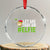 Xmas Elf Crystal Glass Ornament Let Me Take An Elfie - Wonder Print Shop