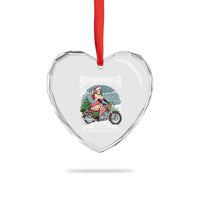 Xmas Female Santa Motorcycle Heart Crystal Glass Ornament Sleighrider Custom Toys For Bad Kids Too - Wonder Print Shop