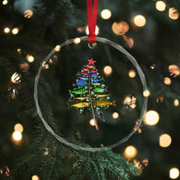 Xmas Fishing Crystal Glass Ornament Colorful Fish Aquatic Christmas Tree Fisherman TS09