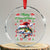 Xmas Fishing Crystal Glass Ornament Merry Fishmas Fisherman Santa Hat Fish TS09