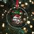 Xmas Fishing Crystal Glass Ornament Merry Fishmas Fisherman Santa Hat Fish TS09