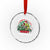 Xmas Fishing Crystal Glass Ornament We Fish You A Merry Christmas Santa Hat TS09