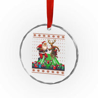 Xmas Football Crystal Glass Ornament Santa Reindeer Football Match TS09