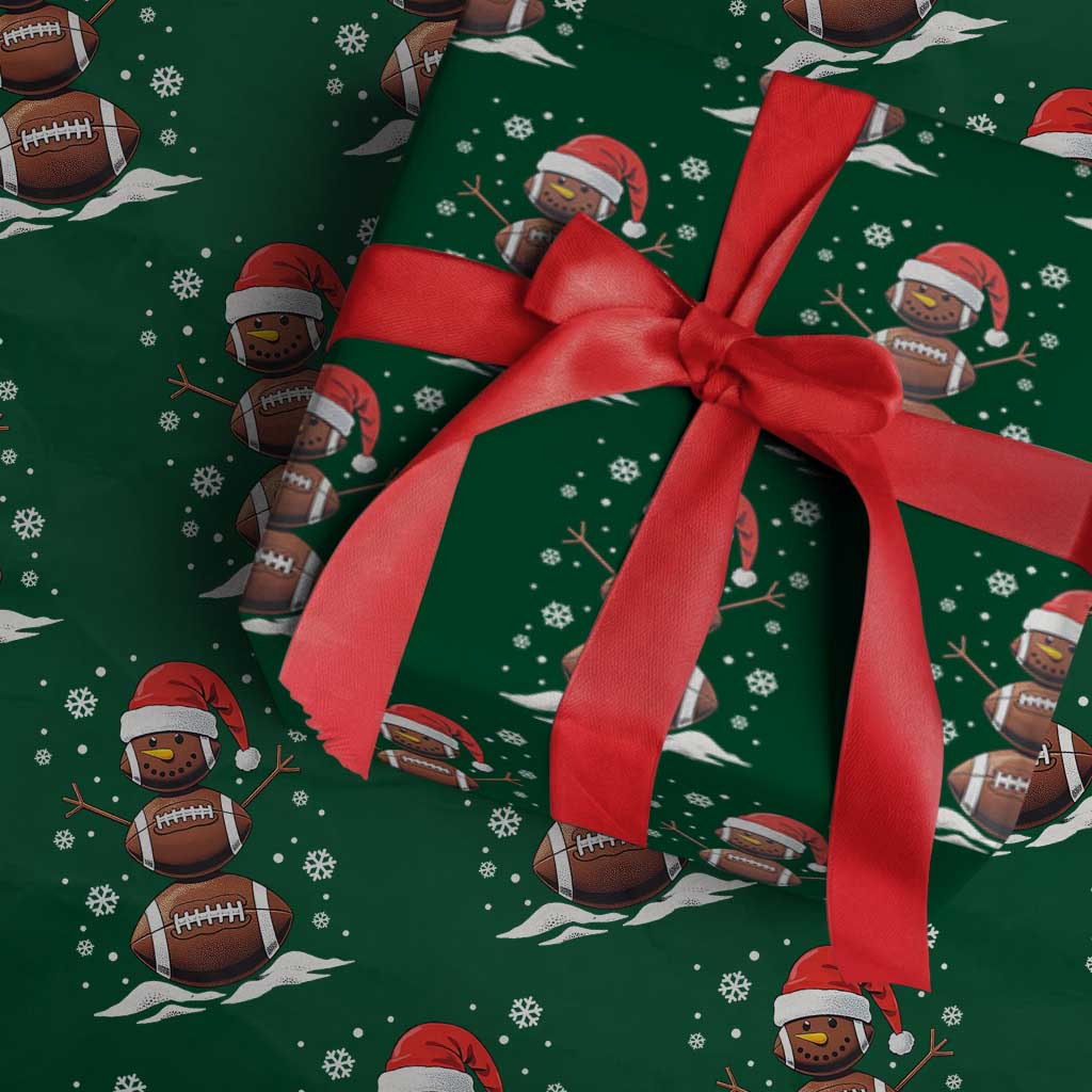 Xmas Football Wrapping Paper Roll Rugby Snowman Xmas Festive Holiday Sports