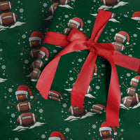 Xmas Football Wrapping Paper Roll Rugby Snowman Xmas Festive Holiday Sports
