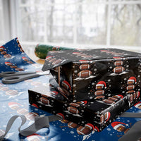 Xmas Football Wrapping Paper Roll Rugby Snowman Xmas Festive Holiday Sports