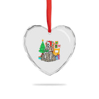 Xmas Gamer Skeleton Gaming Heart Crystal Glass Ornament - Wonder Print Shop