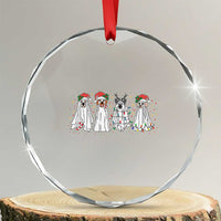 Xmas Ghost Dog Crystal Glass Ornament TS10