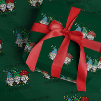 Xmas Gnomies Wrapping Paper Roll It's Fine I'm Fine Everything Is Fine