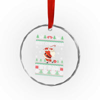 Xmas Golf Crystal Glass Ornament Santa Golfer Best Christmas By Par TS09