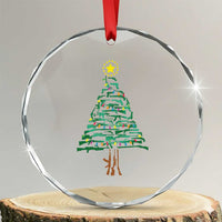 Xmas Gun Crystal Glass Ornament Xmas Tree 2nd Amendment Star TS11