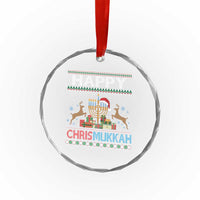 Xmas Hanukkah Crystal Glass Ornament Happy Chrismukkah Funny Jewish Chanukah TS09