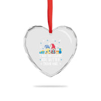 Xmas Hanukkah Heart Crystal Glass Ornament Two Holidays Are Better Than One Jewish Gnome - Wonder Print Shop