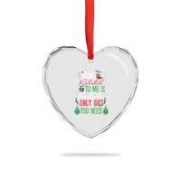 Xmas Heart Crystal Glass Ornament Being Related To Me Is Really The Only Gift You Need - Wonder Print Shop