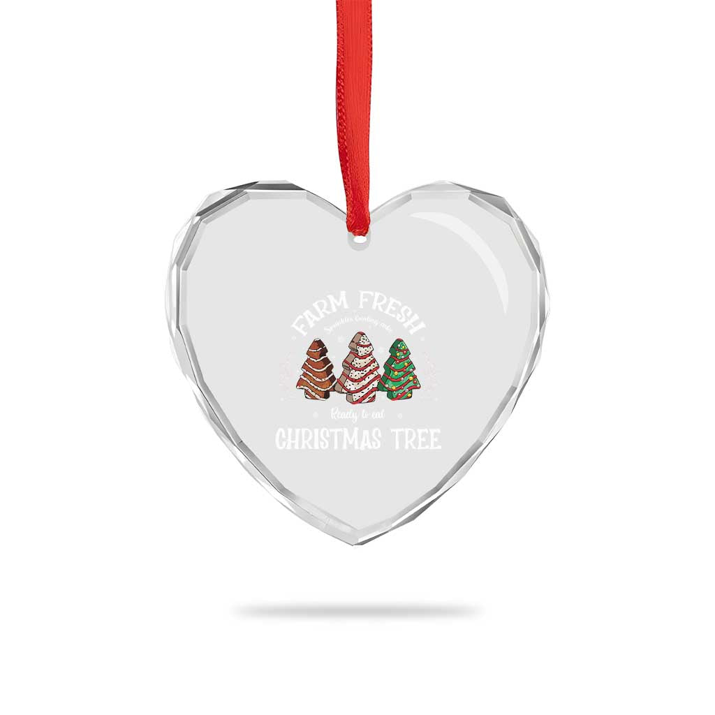 Xmas Heart Crystal Glass Ornament Farm Fresh Sprinkles Frosting Cake Ready To Eat Christmas Tree - Wonder Print Shop