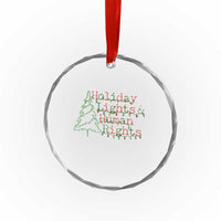 Xmas Holiday Lights And Human Rights Crystal Glass Ornament Equality Supporter Gift - Wonder Print Shop