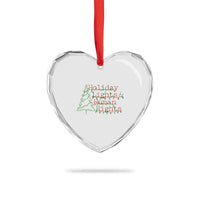 Xmas Holiday Lights And Human Rights Heart Crystal Glass Ornament Equality Supporter Gift - Wonder Print Shop