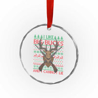 Xmas Hunting Crystal Glass Ornament I Like Big Bucks And I Cannot Lie Deer Hunter TS09
