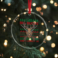 Xmas Hunting Crystal Glass Ornament I Like Big Bucks And I Cannot Lie Deer Hunter TS09
