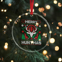 Xmas Hunting Crystal Glass Ornament Merry Huntmas Deer Season Hunter TS09