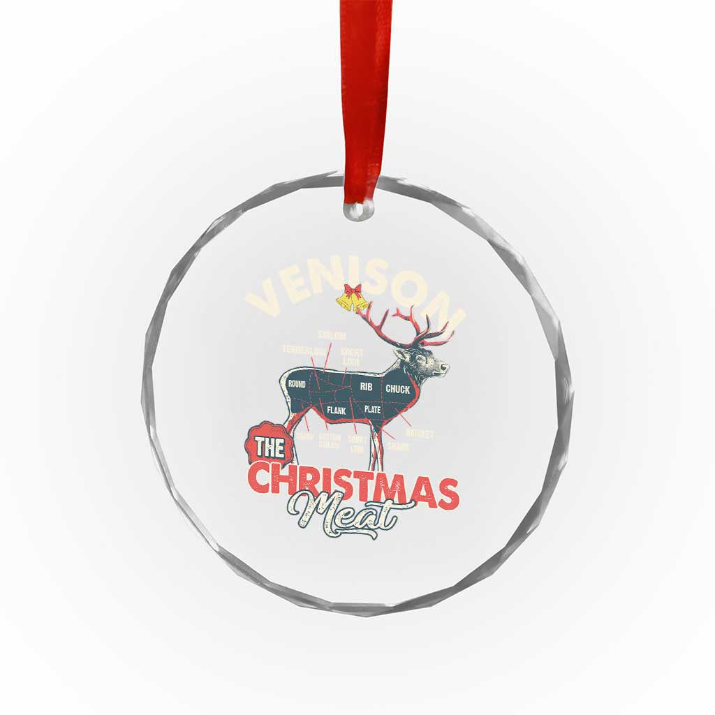 Xmas Hunting Crystal Glass Ornament Venison Meat Deer Season Hunter TS09