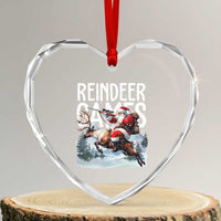 Xmas Hunting Heart Crystal Glass Ornament Reindeer Game Santa Hunter Deer Season - Wonder Print Shop