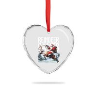 Xmas Hunting Heart Crystal Glass Ornament Reindeer Game Santa Hunter Deer Season - Wonder Print Shop