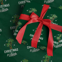 Xmas In Florida Wrapping Paper Roll Deck The Palm Trees  Matching Family Vacation