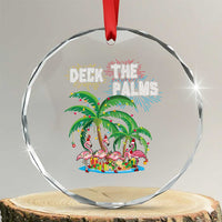Xmas In Hawaii Crystal Glass Ornament Deck the Palms Firework Flamingo TS09