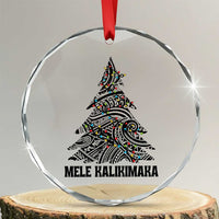 Xmas In Hawaii Crystal Glass Ornament Mele Kalikimaka Christmas Tree Kakau Tattoo TS11