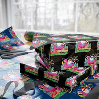 Xmas in Hawaii Wrapping Paper Roll Mele Kalikimaka Hawaiian Tropical Beach Santa