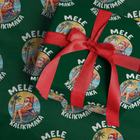 Xmas in Hawaii Wrapping Paper Roll Mele Kalikimaka Hawaiian Tropical Sunbath Santa
