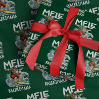 Xmas in Hawaii Wrapping Paper Roll Mele Kalikimaka Hawaiian Tropical Surfing Santa