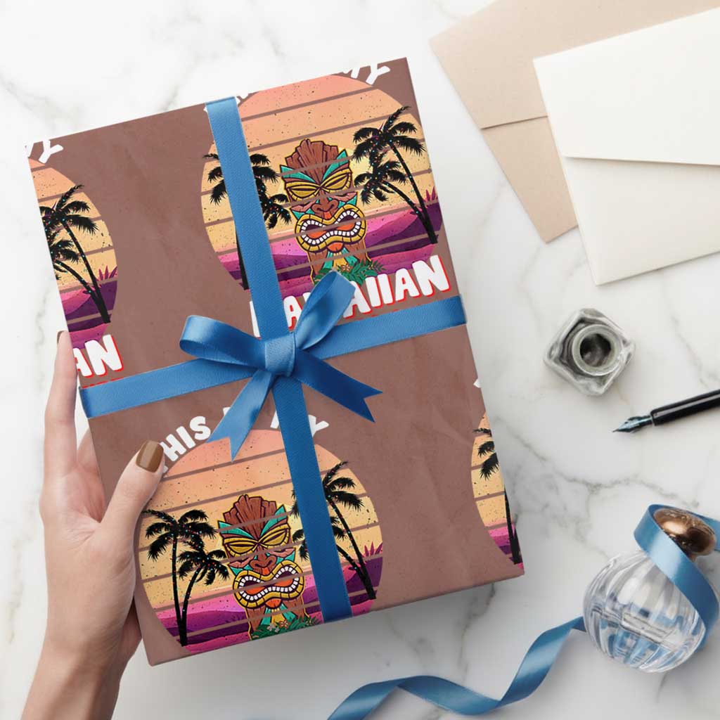 Xmas in Hawaii Wrapping Paper Roll This Is My Hawaiian Tiki Retro Tropical Vibe