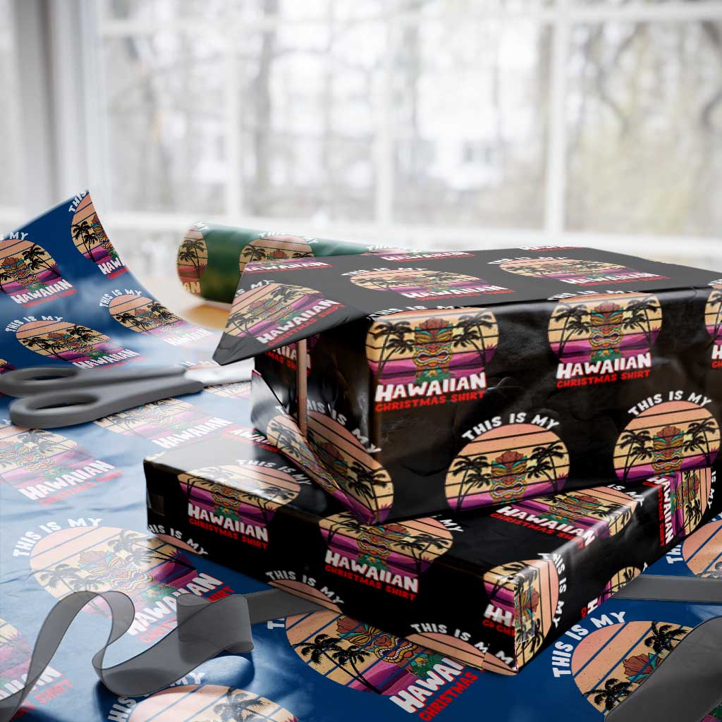 Xmas in Hawaii Wrapping Paper Roll This Is My Hawaiian Tiki Retro Tropical Vibe