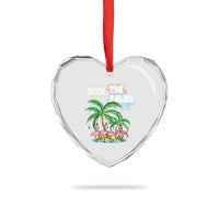 Xmas In Hawaii Heart Crystal Glass Ornament Deck the Palms Firework Flamingo - Wonder Print Shop