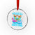 Xmas In July Relaxing Santa Crystal Glass Ornament My Favorite Swimming Spot Is The North Pole - Wonder Print Shop