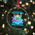 Xmas In July Relaxing Santa Crystal Glass Ornament My Favorite Swimming Spot Is The North Pole - Wonder Print Shop