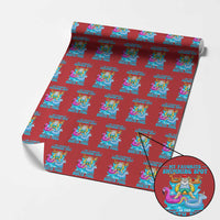 Xmas In July Relaxing Santa Wrapping Paper Roll My Favorite Swimming Spot Is The North Pole
