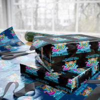 Xmas In July Relaxing Santa Wrapping Paper Roll My Favorite Swimming Spot Is The North Pole