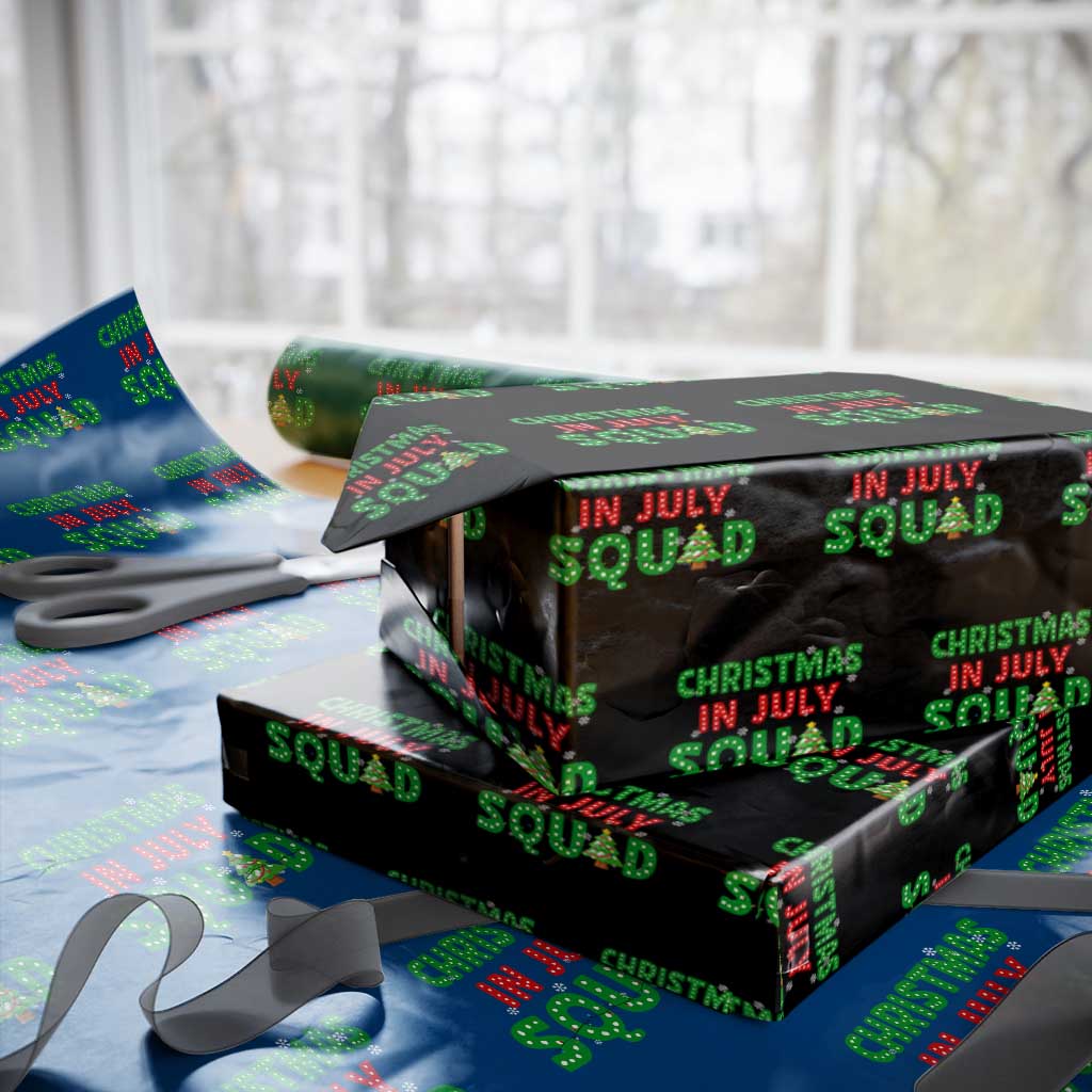 Xmas In July Squad Wrapping Paper Roll Funny Summer Xmas - Wonder Print Shop
