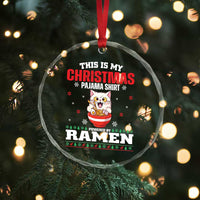 Xmas Kawaii Cat Ramen Crystal Glass Ornament Powered By Ramen Japanese Noodle Anime Manga TS09