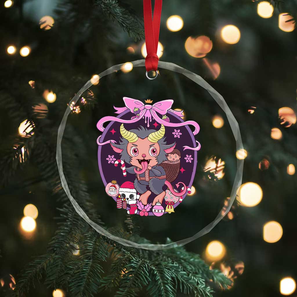 Xmas Kawaii Pastel Krampus Crystal Glass Ornament TS09