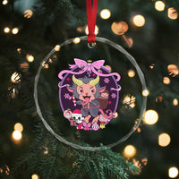 Xmas Kawaii Pastel Krampus Crystal Glass Ornament TS09