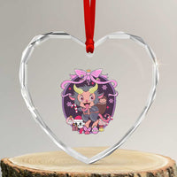 Xmas Kawaii Pastel Krampus Heart Crystal Glass Ornament - Wonder Print Shop