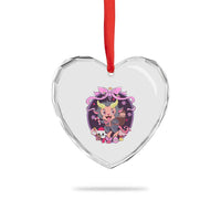 Xmas Kawaii Pastel Krampus Heart Crystal Glass Ornament - Wonder Print Shop