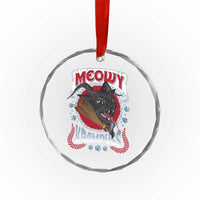 Xmas Krampus Cat Crystal Glass Ornament Meowy Krampuss Black Cat TS09